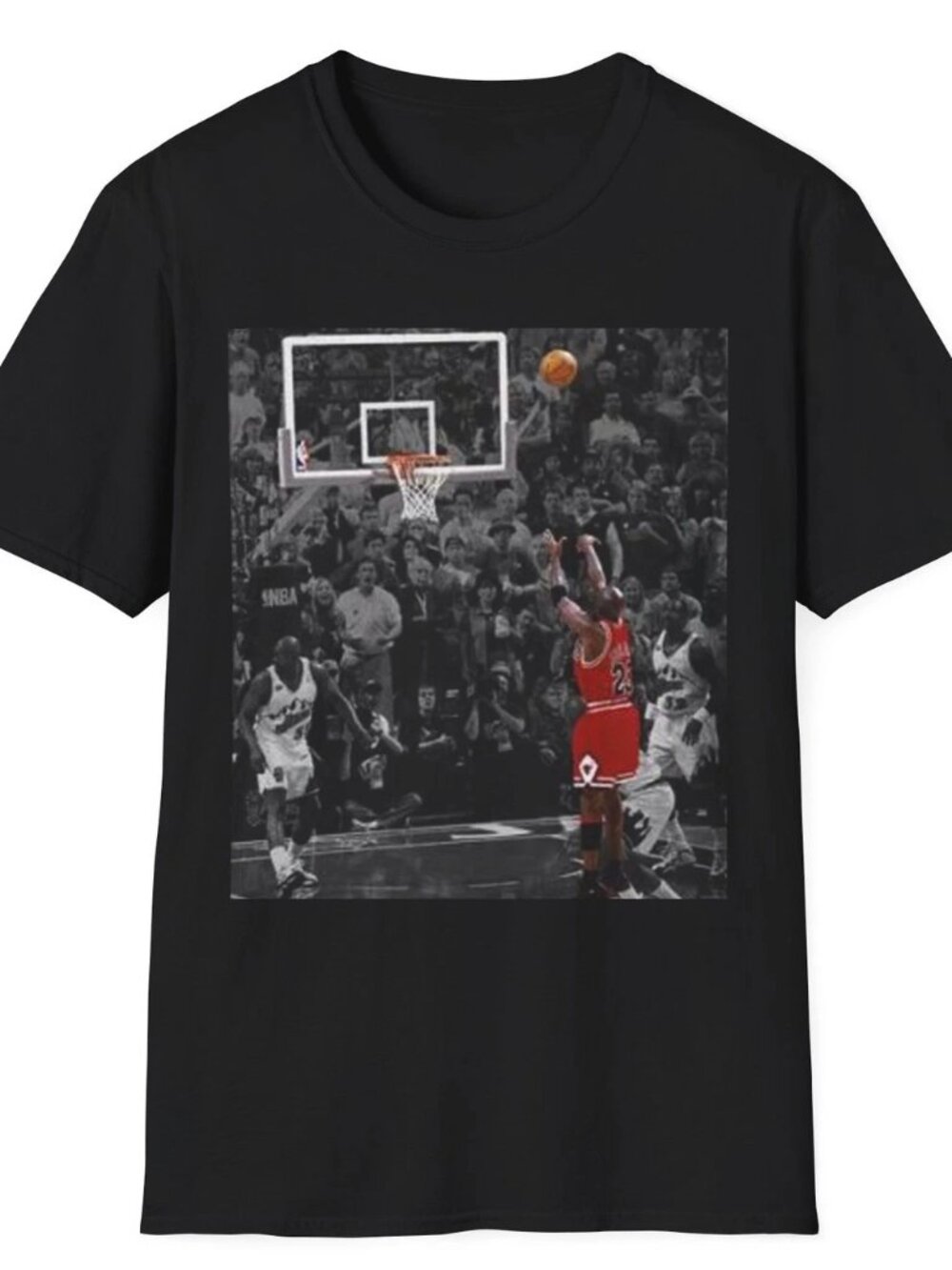 Michael Jordan Last Shot Nba Basketball Graphic Tee,  Chicago Bulls Shirt 257
